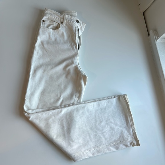 H&M (US8) wide leg jean in white - Picture 1 of 8